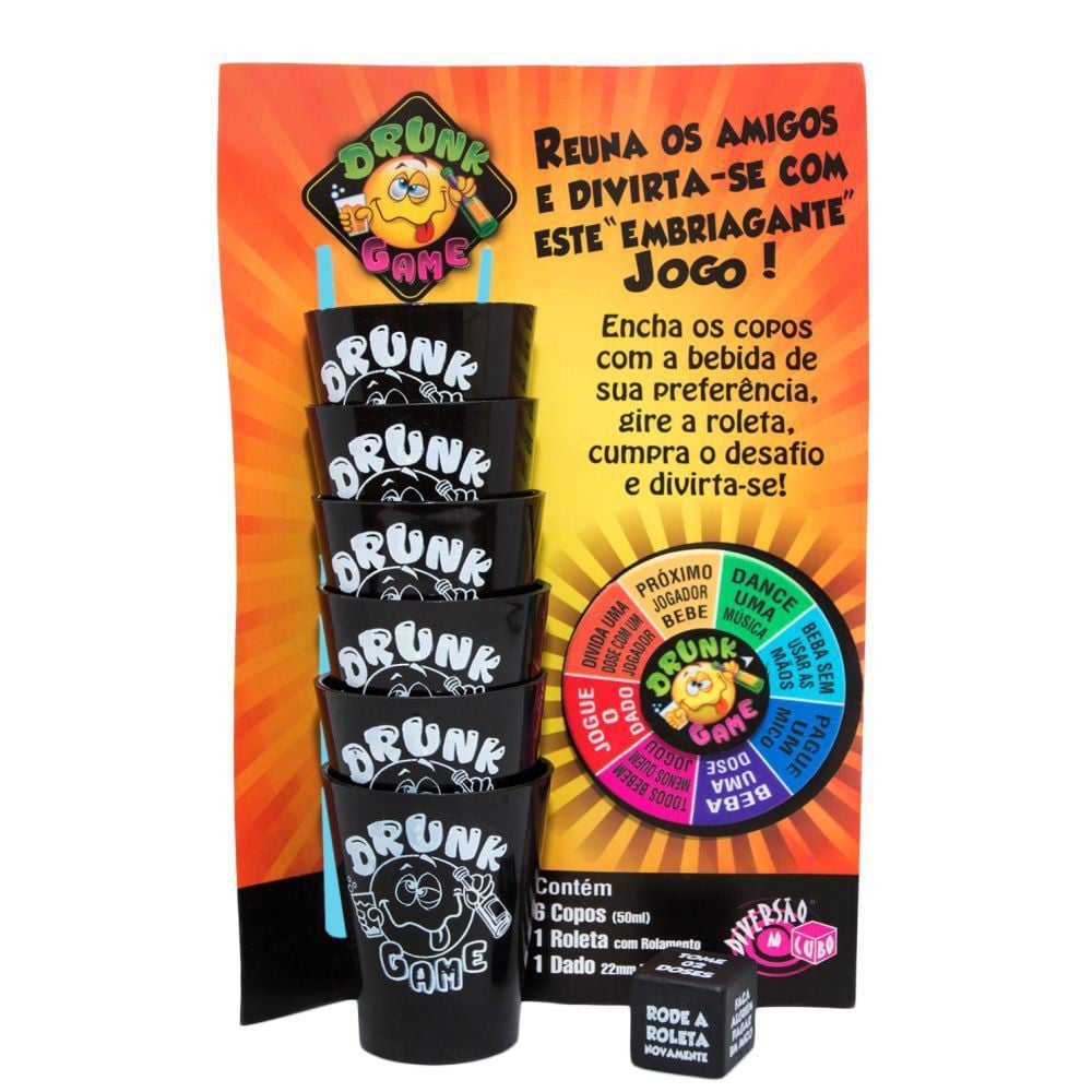 JOGO DA BEBIDA COM SPINNER + COPO DRINK SHOT