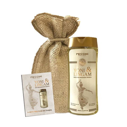 YONI & LINGAM ÓLEO DE MASSAGEM TÂNTRICA 200 ML PESSINI