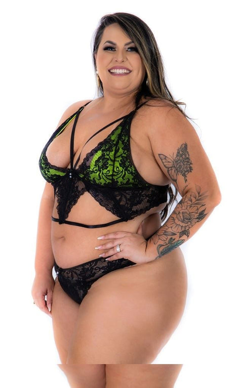 CONJUNTO CORSELET PLUS PIMENTA SEXY