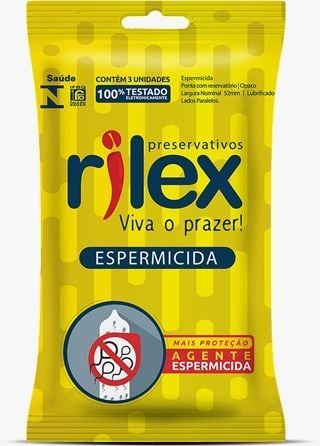 PRESERVATIVO ESPERMICIDA COM 3 UNIDADES RILEX