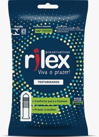 PRESERVATIVO TEXTURIZADO COM 3 UNIDADES RILEX
