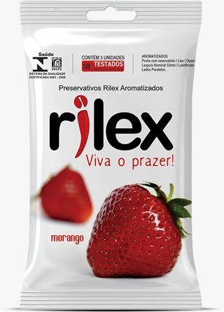 PRESERVATIVO MORANGO COM 6 UNIDADES RILEX