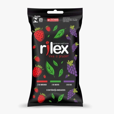 PRESERVATIVO MIX DE FRUTAS COM 6 UNIDADES RILEX