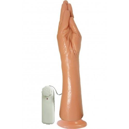 PRÓTESE MÃO COM VIBRADOR 34,5 X 7,0CM PRAZER E CIA