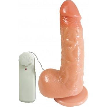 PRÓTESE VIBRADOR COM VENTOSA 18,2CM X 4,3 CM PRAZER E CIA