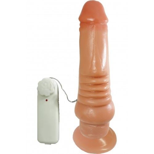 PRÓTESE VIBRADOR COM VENTOSA 19,4 X 4,3 CM PRAZER E CIA