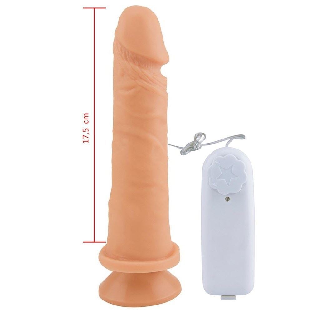 PRÓTESE VIBRADOR EXTERNO VENTOSA 17,5 X 4CM SEXY FANTASY