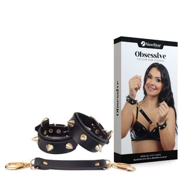 BRACELETE COM SPIKE GOLD NEW STAR