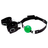 KIT BRACELETE BONDAGEM COM MORDAÇA BOLA DOMINATRIXXX