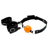 KIT BRACELETE BONDAGEM COM MORDAÇA BOLA DOMINATRIXXX
