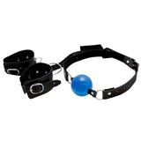 KIT BRACELETE BONDAGEM COM MORDAÇA BOLA DOMINATRIXXX