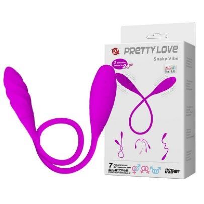 Vibrador Duplo Resistente a Água Snaky Vibe - Pretty Love