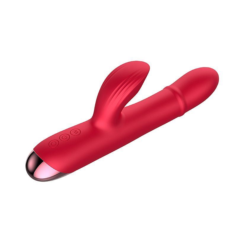 VIBRADOR DE PONTO G E CLITÓRIS COM SOBE E DESCE DE ANEL