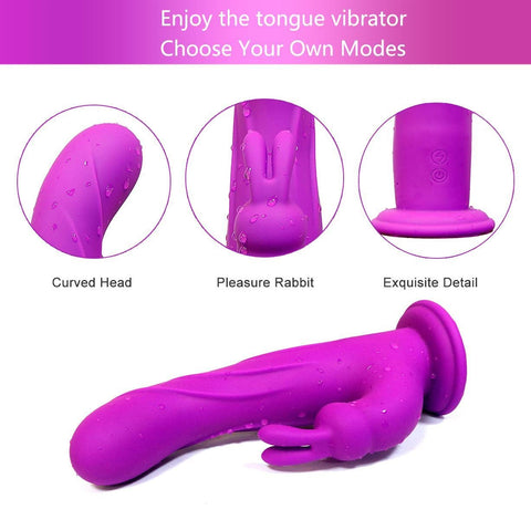 DILDO COM 10 MODOS DE VIBRAÇÃO ROTAÇÃO E VENTOSA