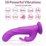 DILDO COM 10 MODOS DE VIBRAÇÃO ROTAÇÃO E VENTOSA