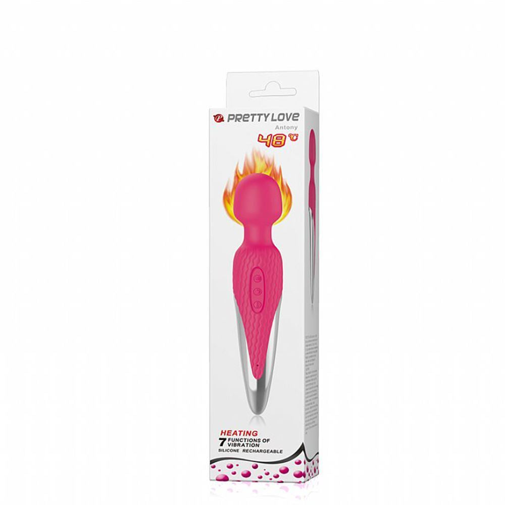 VIBRADOR MASSAGEADOR 7 MODOS DE VIBRAÇÃO FUNÇÃO AQUECIMENTO ATÉ 48º C SEXY IMPORT