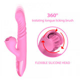 VIBRADOR VAI E VEM SIMULADOR DE SEXO ORAL COM LÍNGUAS GIRATÓRIAS SEXY IMPORT