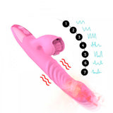 VIBRADOR VAI E VEM SIMULADOR DE SEXO ORAL COM LÍNGUAS GIRATÓRIAS SEXY IMPORT