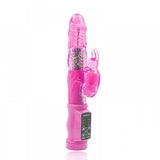 VIBRADOR ROTATIVO RECARREGÁVEL COM ESTIMULADOR CLITORIANO COELHO 12 VIBRAÇÕES SEXY IMPORT