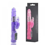 VIBRADOR ROTATIVO RECARREGÁVEL COM ESTIMULADOR CLITORIANO COELHO 12 VIBRAÇÕES SEXY IMPORT