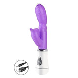 VIBRADOR DE PONTO G E CLITÓRIS COM CERDAS  - RECARREGÁVEL
