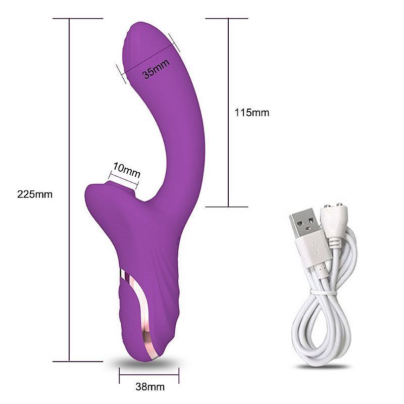 VIBRADOR DE PONTO G E CLITÓRIS COM PULSAÇÃO E TAPPING - LORD