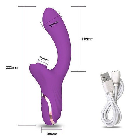 VIBRADOR DE PONTO G E CLITÓRIS COM PULSAÇÃO E TAPPING - LORD