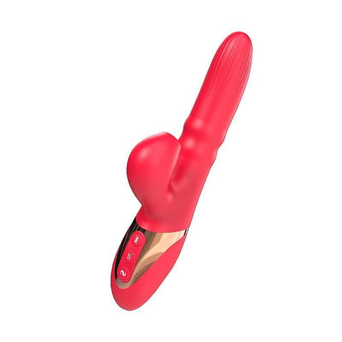 VIBRADOR DE PONTO G E CLITÓRIS COM PULSAÇÃO E VAI E VEM DE ANEL - SLINDING 2 - DIBE