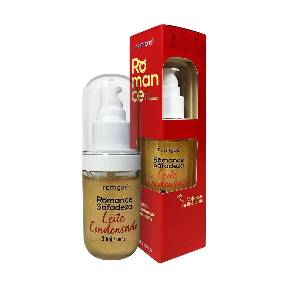 ROMANCE COM SAFADEZA GEL BEIJÁVEL GLITTER 30ML FEITIÇOS