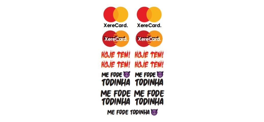 CARTELA DE TAOO XERECARD SEDUX