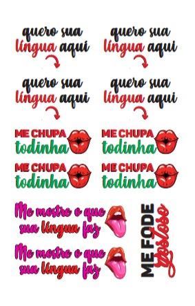 CARTELA DE TAOO QUERO A SUA ALINGUA AQUI SEDUX