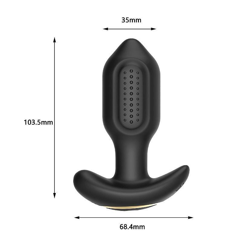 PLUG ANAL COM VIBRO E ROTAÇÃO COM APP