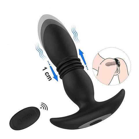 PLUG ANAL COM VIBRADOR E VAI E VEM